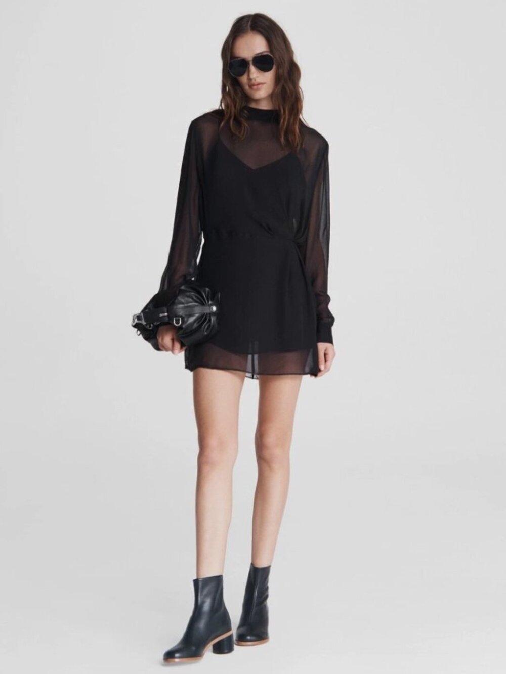 Rag & Bone Lyla Sheer Mini Dress, Size 6